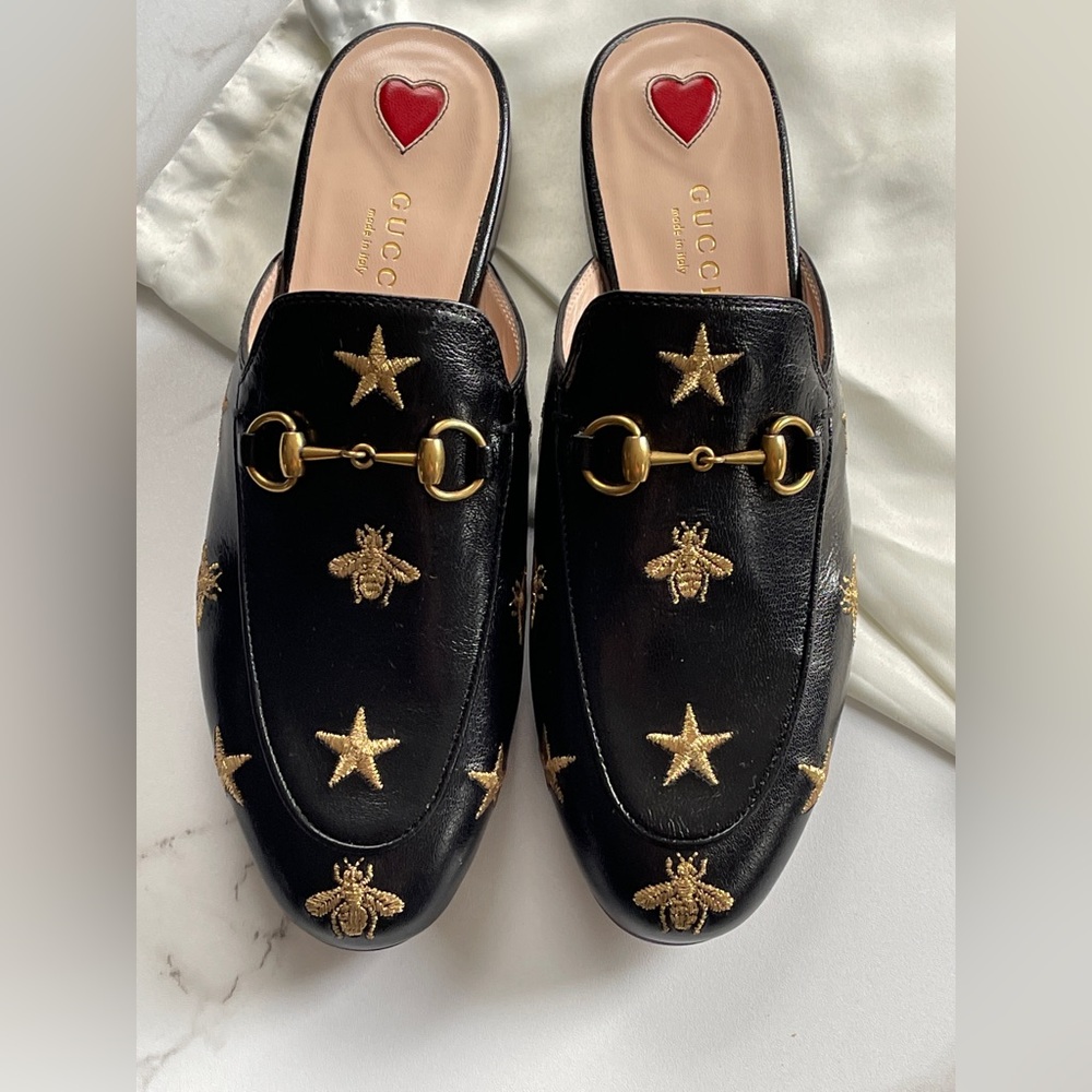 GUCCI Woman’s Princetown Loafer Bee and Star - IT 36.5 - US 6.5